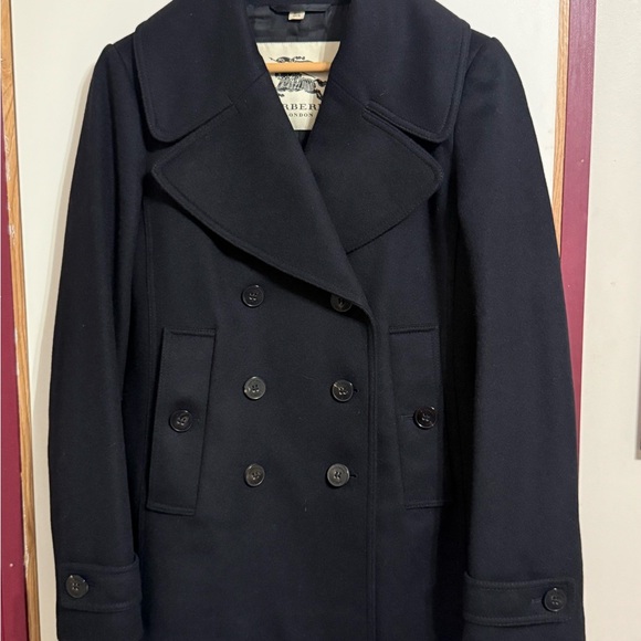 Burberry London Peacoat Womens Size 8-Black-Like NEW - Picture 4 of 9